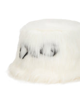 Faux fur bucket hat with D&G logo - | Dolce & Gabbana
