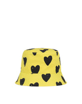 Cotton bucket hat with heart print - | Dolce & Gabbana
