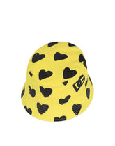 Cotton bucket hat with heart print - | Dolce & Gabbana