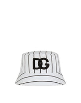Nylon bucket hat with DG embroidery - | Dolce & Gabbana