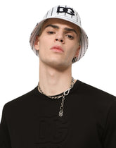 Nylon bucket hat with DG embroidery - | Dolce & Gabbana