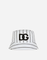 Nylon bucket hat with DG embroidery - | Dolce & Gabbana