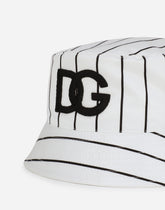 Nylon bucket hat with DG embroidery - | Dolce & Gabbana