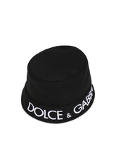 Nylon bucket hat with Dolce&Gabbana embroidery - | Dolce & Gabbana