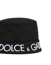 Nylon bucket hat with Dolce&Gabbana embroidery - | Dolce & Gabbana