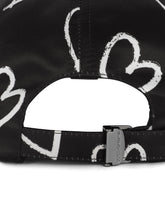 Satin baseball cap with DG heart print - | Dolce & Gabbana