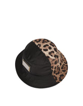 Leopard-print bucket hat with patch embellishment - | Dolce & Gabbana