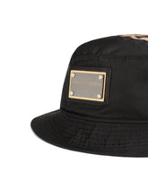 Leopard-print bucket hat with patch embellishment - | Dolce & Gabbana