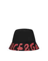 Reversible bucket hat in printed nylon - | Dolce & Gabbana
