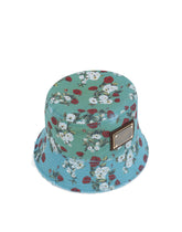 Cotton bucket hat with floral print - | Dolce & Gabbana