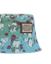 Cotton bucket hat with floral print - | Dolce & Gabbana