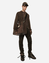 Cotton baseball cap with branded tag - | Dolce & Gabbana