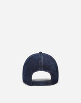 Denim baseball cap with logo tag - | Dolce & Gabbana