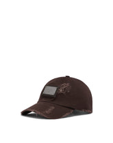 Cotton baseball cap with logo tag - | Dolce & Gabbana