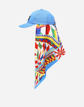 Baseball cap with Carretto-print scarf - | Dolce & Gabbana