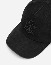 Denim baseball cap with DG logo embroidery - | Dolce & Gabbana