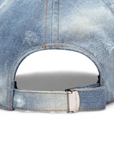 Denim baseball cap with logo tag - | Dolce & Gabbana