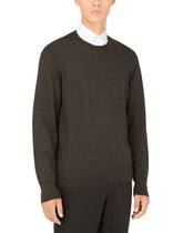 Crewneck sweater in cashmere - | Dolce & Gabbana