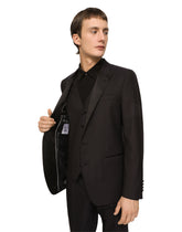 Wool and silk three-piece Martini-fit tuxedo suit - | Dolce & Gabbana