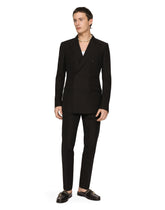 Double-breasted linen and cotton Taormina-fit suit - | Dolce & Gabbana