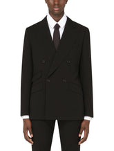 Double-breasted wool Sicilia-fit suit - | Dolce & Gabbana