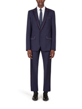 Wool Martini-fit suit with satin details - | Dolce & Gabbana