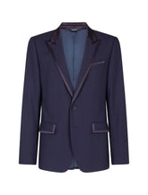 Wool Martini-fit suit with satin details - | Dolce & Gabbana