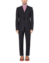 Wool jacquard Sicilia-fit suit with camouflage print - | Dolce & Gabbana