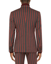 Double-breasted pinstripe wool Sicilia-fit suit - | Dolce & Gabbana