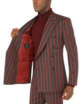 Double-breasted pinstripe wool Sicilia-fit suit - | Dolce & Gabbana