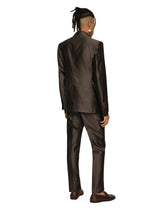 Shantung silk double-breasted Sicilia-fit suit - | Dolce & Gabbana