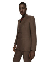 Double-breasted linen Sicilia-fit suit - | Dolce & Gabbana