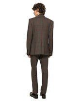 Double-breasted glen plaid Sicilia-fit suit - | Dolce & Gabbana