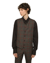 Double-breasted glen plaid Sicilia-fit suit - | Dolce & Gabbana