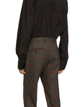 Double-breasted glen plaid Sicilia-fit suit - | Dolce & Gabbana