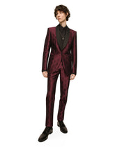 Single-breasted Sicilia-fit tuxedo suit with DG monogram - | Dolce & Gabbana