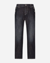 Classic blue denim jeans with sailor-style pocket - | Dolce & Gabbana