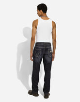 Classic blue denim jeans with sailor-style pocket - | Dolce & Gabbana
