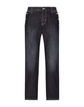 Classic blue denim jeans with sailor-style pocket - | Dolce & Gabbana