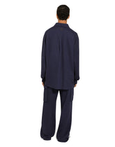 Linen jogging pants with tag - | Dolce & Gabbana