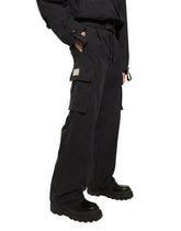 Cotton jogging pants with tag - | Dolce & Gabbana