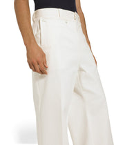 Sailor-style stretch cotton pants - | Dolce & Gabbana