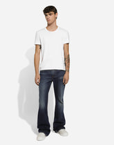 Oversize flared blue denim jeans - | Dolce & Gabbana