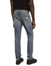 Slim-fit stretch blue denim jeans - | Dolce & Gabbana