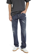 Classic blue denim jeans with abrasions - | Dolce & Gabbana