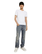 Classic blue denim jeans with abrasions - | Dolce & Gabbana