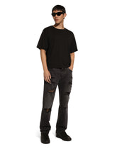 Classic denim jeans with rips and abrasions - | Dolce & Gabbana