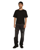 Classic denim jeans with rips and abrasions - | Dolce & Gabbana
