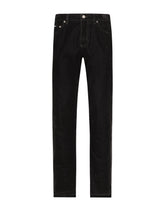 Classic denim jeans with logo tag - | Dolce & Gabbana
