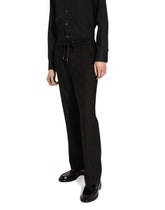Wool jogging pants - | Dolce & Gabbana